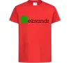 Детская футболка Aleksandr Красный фото