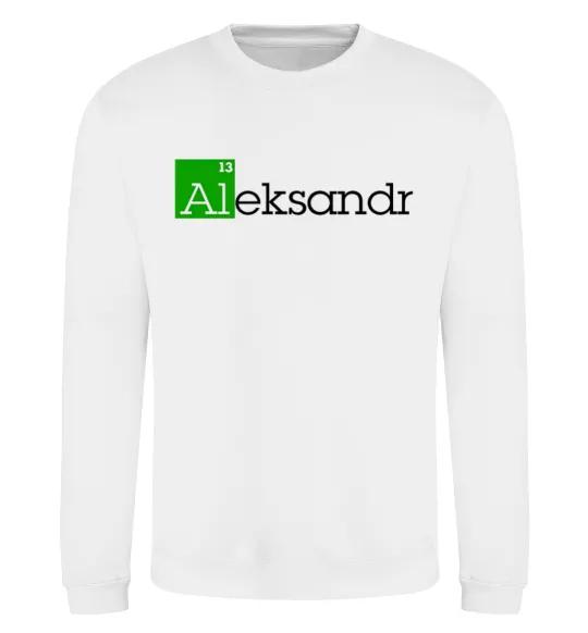 Світшот Aleksandr Білий фото