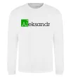 Світшот Aleksandr Білий фото
