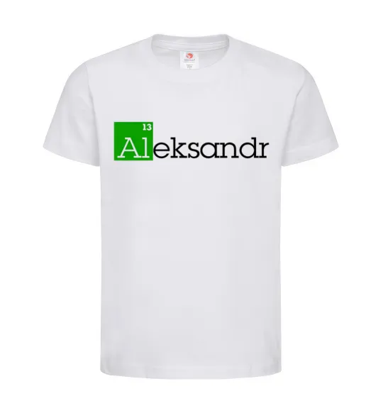 Дитяча футболка Aleksandr Білий фото