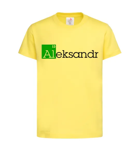 Дитяча футболка Aleksandr Лимонний фото