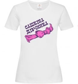 Женская футболка Сашкіна дівчинка бантик Женская футболка Сашкіна дівчинка бантик