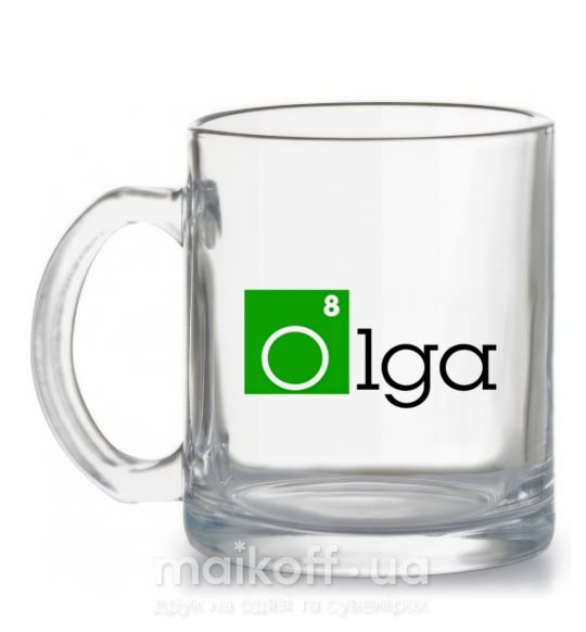 Чашка скляна Olga Прозорий фото