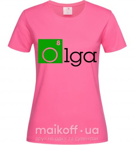 Женская футболка Olga Ярко-розовый фото