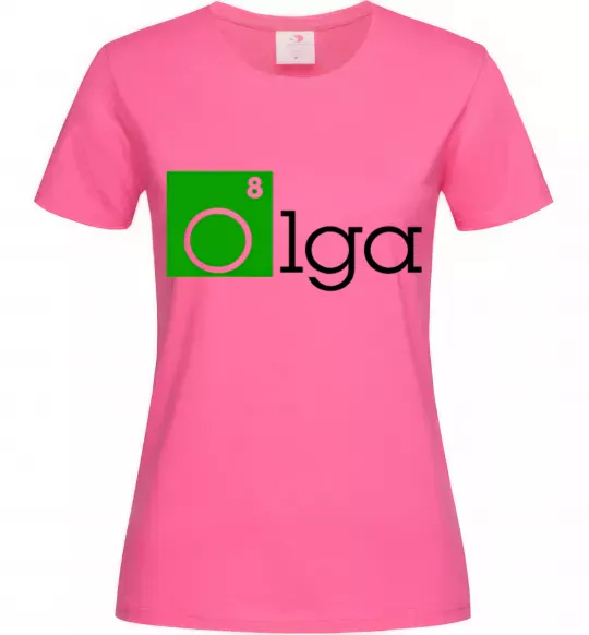 Женская футболка Olga Ярко-розовый фото