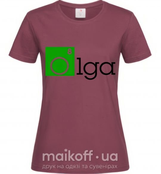 Женская футболка Olga Бордовый фото