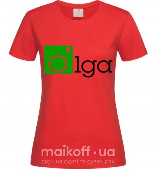 Женская футболка Olga Красный фото