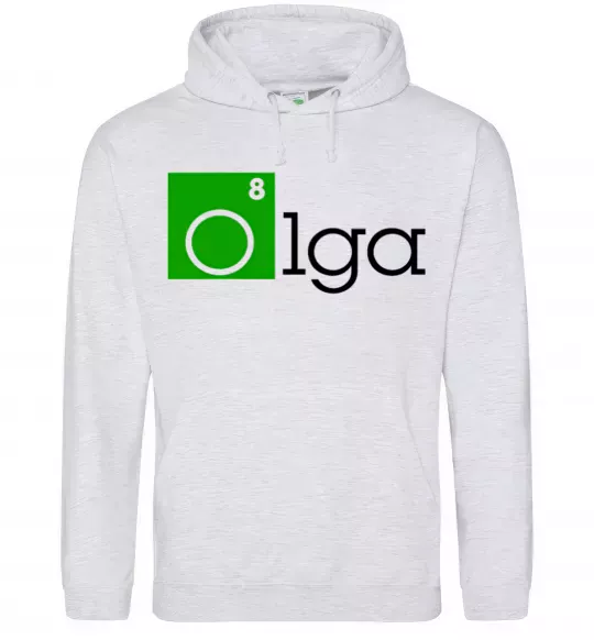 Женская толстовка (худи) Olga Серый меланж фото