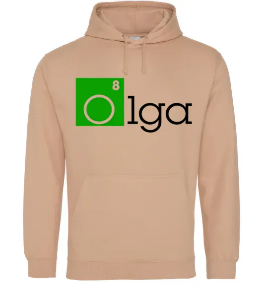 Женская толстовка (худи) Olga Песочный фото