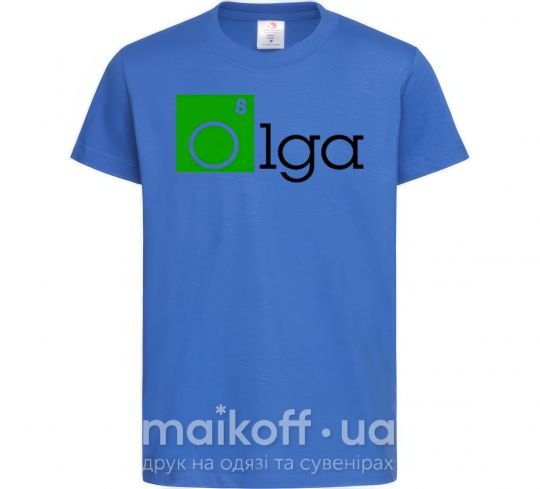Детская футболка Olga Ярко-синий фото