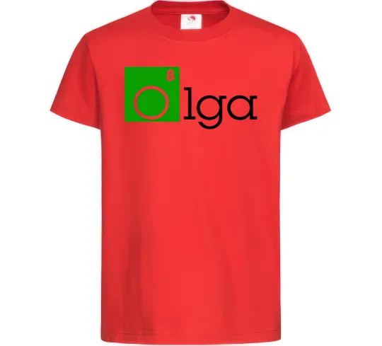 Детская футболка Olga Красный фото