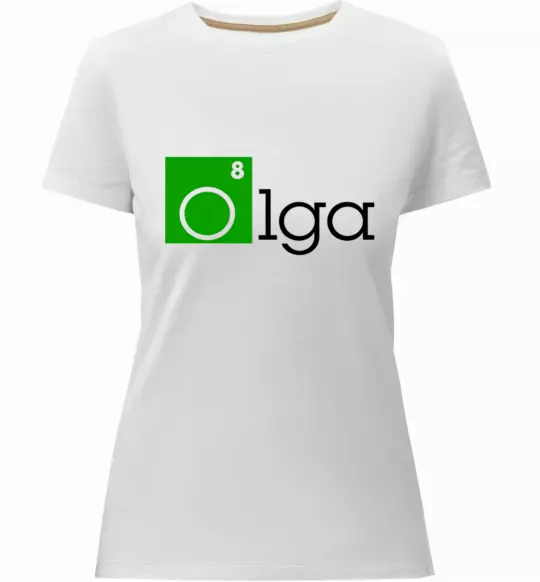 Женская премиум футболка Olga Белый фото