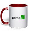 Чашка з кольоровою ручкою Roman Червоний фото