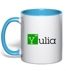 Чашка с цветной ручкой Yulia