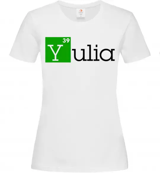 Жіноча футболка Yulia Білий фото