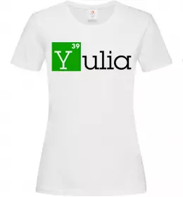 Жіноча футболка Yulia Білий фото