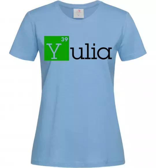 Жіноча футболка Yulia Блакитний фото