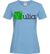 Жіноча футболка Yulia Блакитний фото