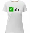 Жіноча преміум футболка Yulia Білий фото