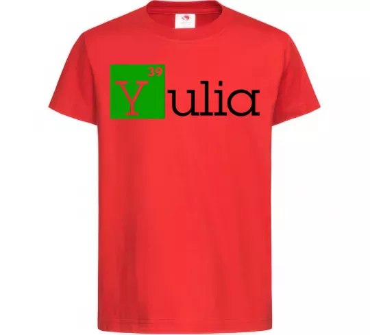 Дитяча футболка Yulia Червоний фото