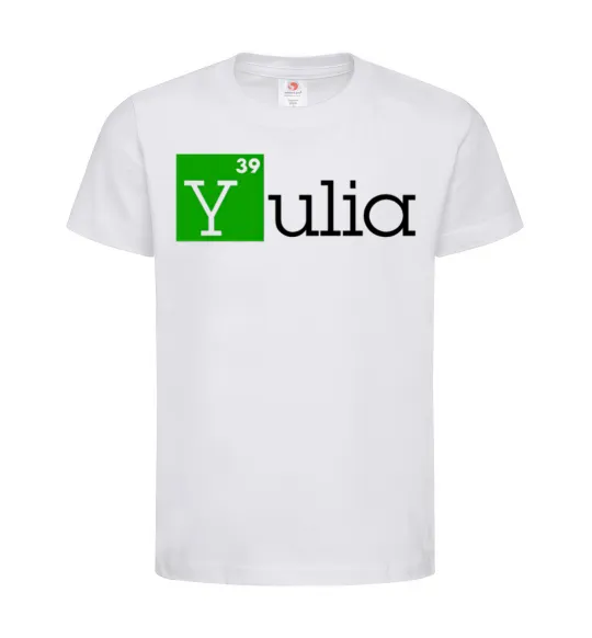 Детская футболка Yulia Белый фото