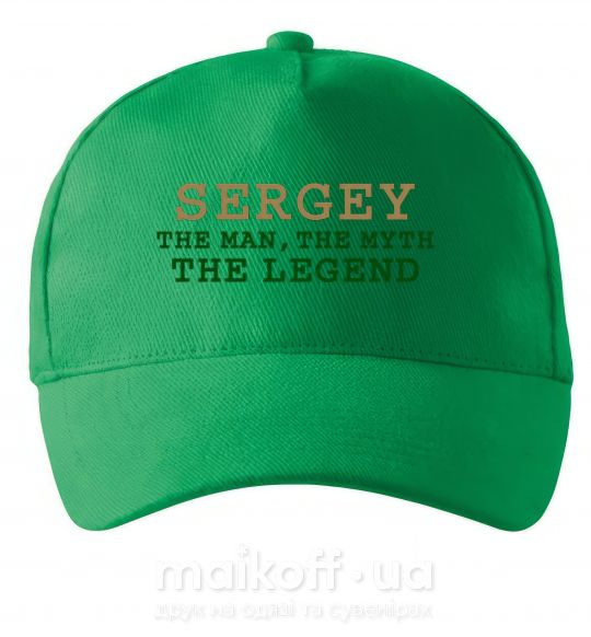 Кепка Sergey the man the myth the legend Зеленый фото