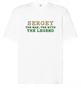 Футболка Оверсайз Сергій сказав народ зробив Белый фото