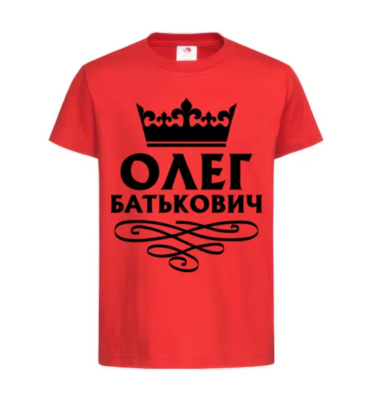 Детская футболка Олег Батькович Красный фото