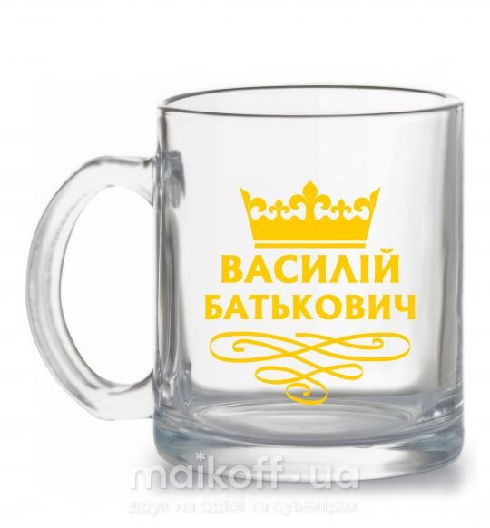 Чашка стеклянная Василій Батькович Прозрачный фото
