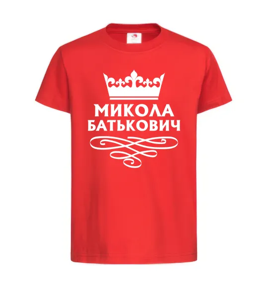 Детская футболка Микола Батькович Красный фото