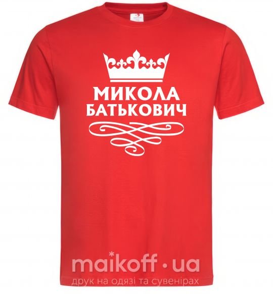 Мужская футболка Микола Батькович Красный фото