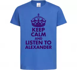 Детская футболка Keep calm and listen to Kiss Черный фото