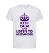 Дитяча футболка Keep calm and listen to Alexander Білий фото