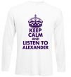 Реглан Keep calm and listen to Alexander Белый фото