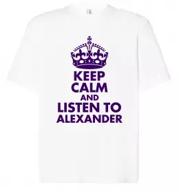 Футболка Оверсайз Keep Calm And Say Cheese Белый фото