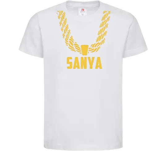 Детская футболка Sanya золотий ланцюжок Белый фото