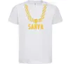 Детская футболка Sanya золотий ланцюжок Белый Детская футболка Sanya золотий ланцюжок Белый фото
