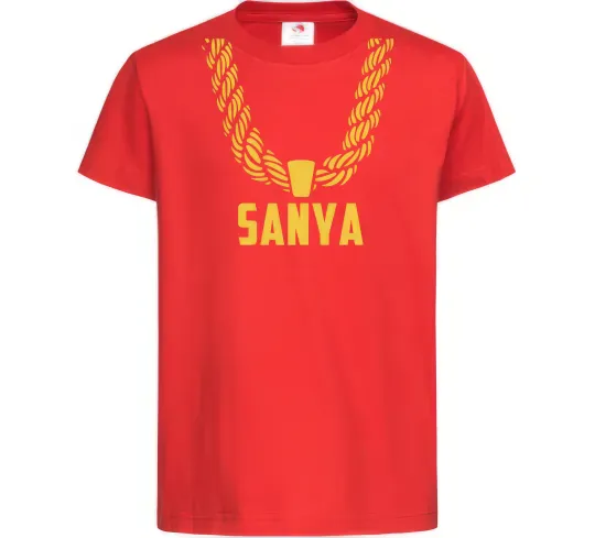 Детская футболка Sanya золотий ланцюжок Красный фото