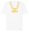 Футболка Оверсайз Sanya золотий ланцюжок Белый фото