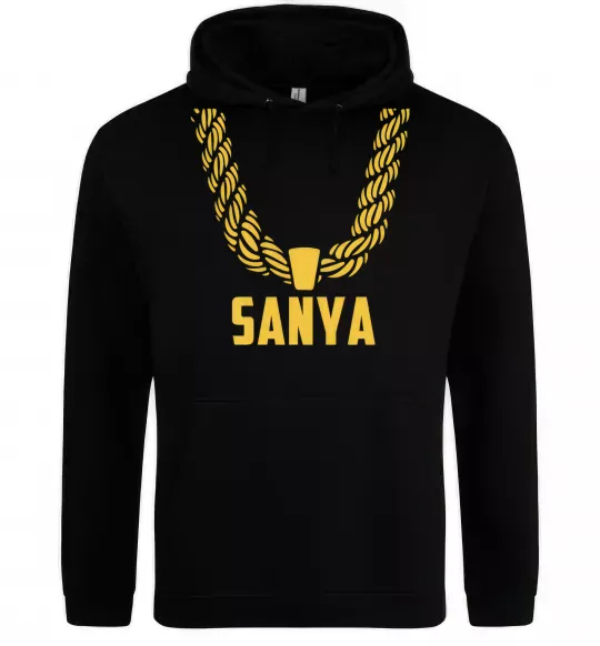 Чоловіча толстовка (худі) Sanya золотий ланцюжок Чорний фото
