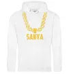 Чоловіча толстовка (худі) Sanya золотий ланцюжок Білий Чоловіча толстовка (худі) Sanya золотий ланцюжок Білий фото