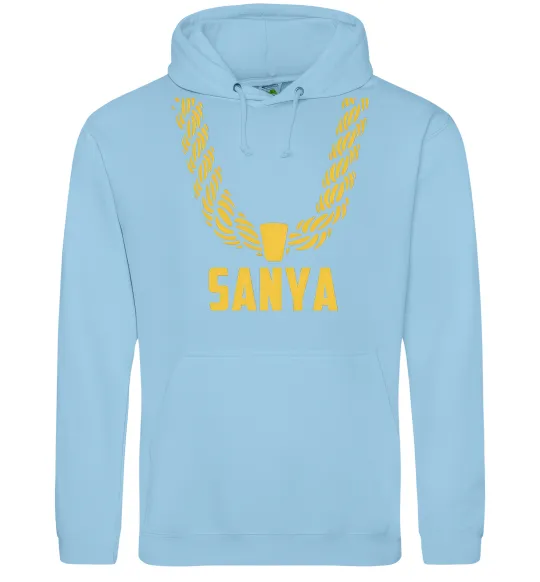 Чоловіча толстовка (худі) Sanya золотий ланцюжок Блакитний фото