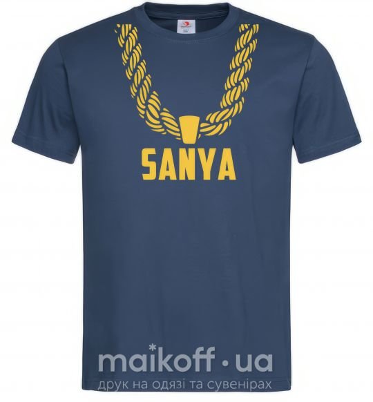 Мужская футболка Sanya золотая цепь Темно-синий фото