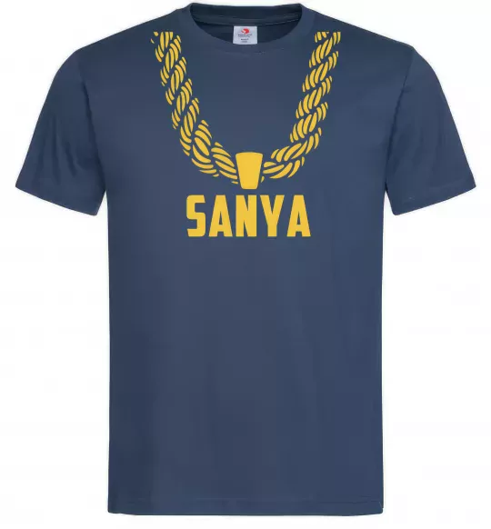 Мужская футболка Sanya золотий ланцюжок Темно-синий фото