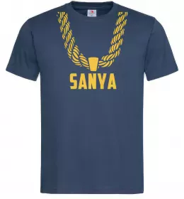 Мужская футболка Sanya золотий ланцюжок Темно-синий фото