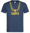 Мужская футболка Sanya золотий ланцюжок Темно-синий фото