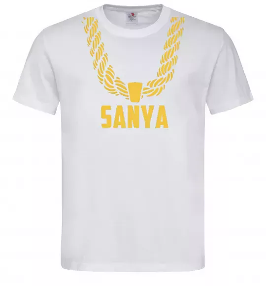 Мужская футболка Sanya золотий ланцюжок Белый фото
