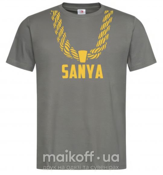 Чоловіча футболка Sanya золотая цепь Графіт фото