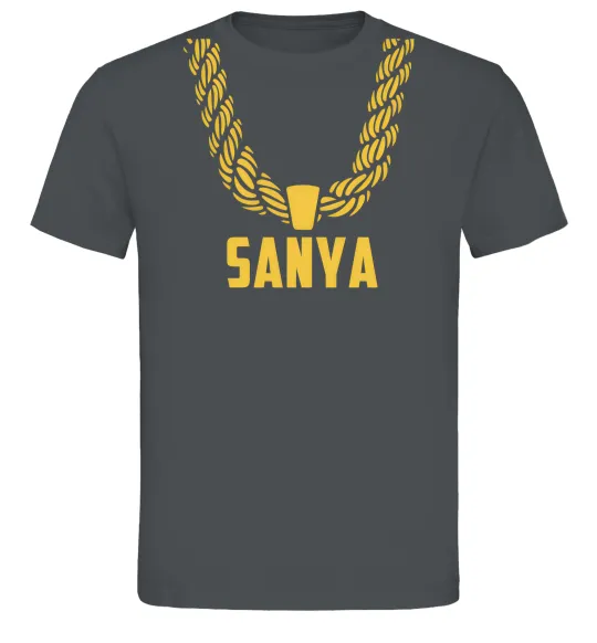 Мужская футболка Sanya золотий ланцюжок Графит фото