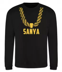 Свитшот Sanya золотий ланцюжок Черный фото